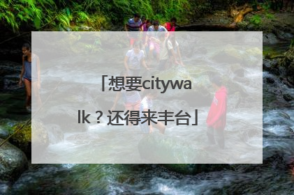 想要citywalk？还得来丰台