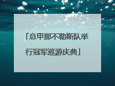 意甲那不勒斯队举行冠军巡游庆典