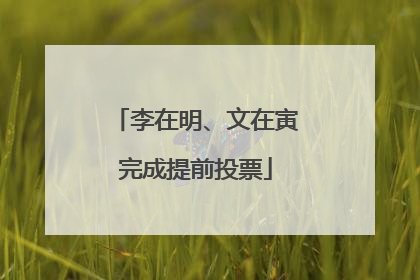 李在明、文在寅完成提前投票