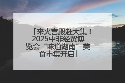 来火宫殿赶大集！2025中非经贸博览会“味道湖南”美食市集开启