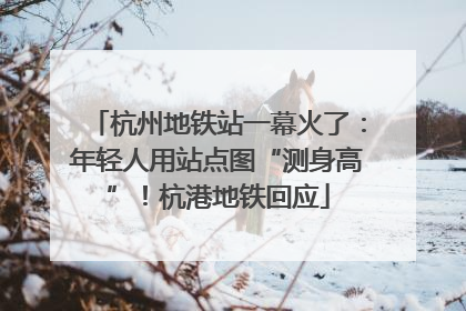 杭州地铁站一幕火了：年轻人用站点图“测身高”！杭港地铁回应