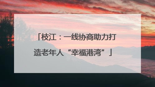 枝江：一线协商助力打造老年人“幸福港湾”