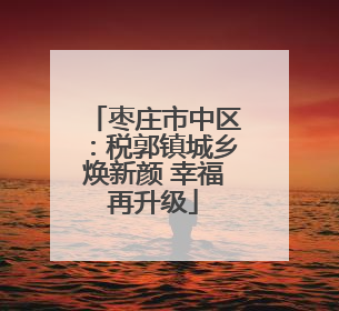 枣庄市中区：税郭镇城乡焕新颜 幸福再升级