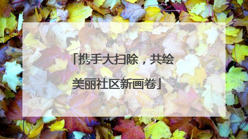 携手大扫除，共绘美丽社区新画卷