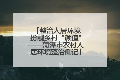 整治人居环境 扮靓乡村“颜值”——菏泽市农村人居环境整治侧记