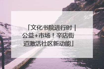 文化书院进行时｜公益+市场！辛店街道激活社区新动能