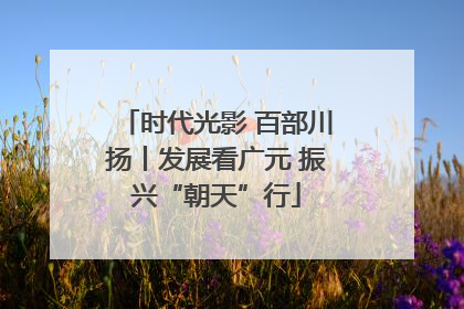 时代光影 百部川扬丨发展看广元 振兴“朝天”行