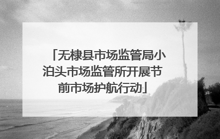 无棣县市场监管局小泊头市场监管所开展节前市场护航行动