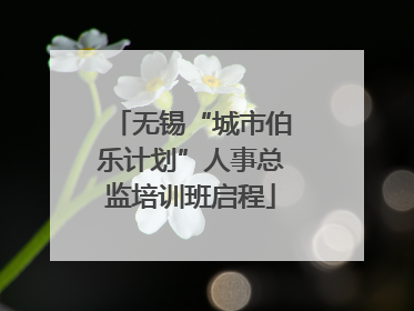 无锡“城市伯乐计划”人事总监培训班启程