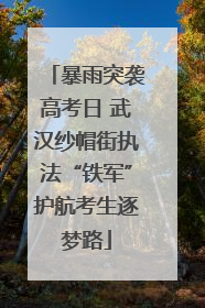 暴雨突袭高考日 武汉纱帽街执法“铁军”护航考生逐梦路