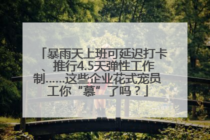 暴雨天上班可延迟打卡、推行4.5天弹性工作制……这些企业花式宠员工你“慕”了吗？