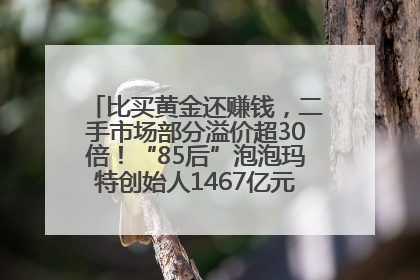 比买黄金还赚钱，二手市场部分溢价超30倍！“85后”泡泡玛特创始人1467亿元身家成河南新首富