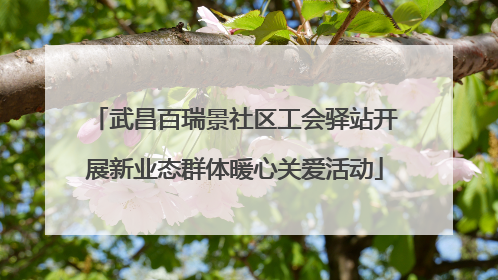 武昌百瑞景社区工会驿站开展新业态群体暖心关爱活动