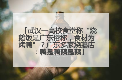 武汉一高校食堂称“烧鹅饭是广东俗称，食材为烤鸭”？广东多家烧鹅店：鸭是鸭鹅是鹅