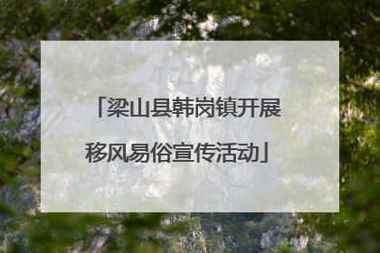 梁山县韩岗镇开展移风易俗宣传活动