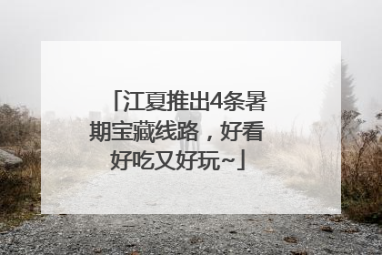 江夏推出4条暑期宝藏线路，好看好吃又好玩~