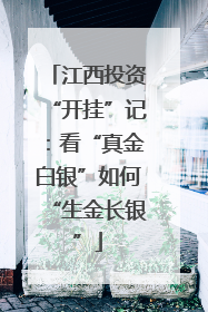 江西投资“开挂”记：看“真金白银”如何“生金长银”