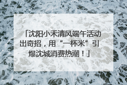 沈阳小禾清风端午活动出奇招，用“一杯米”引爆沈城消费热潮！