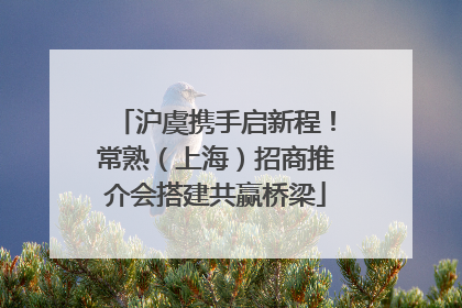 沪虞携手启新程！常熟（上海）招商推介会搭建共赢桥梁