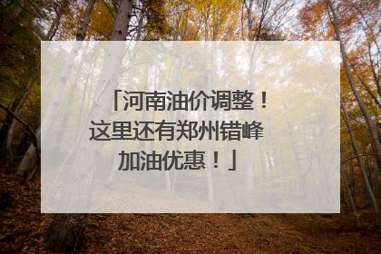 河南油价调整！这里还有郑州错峰加油优惠！