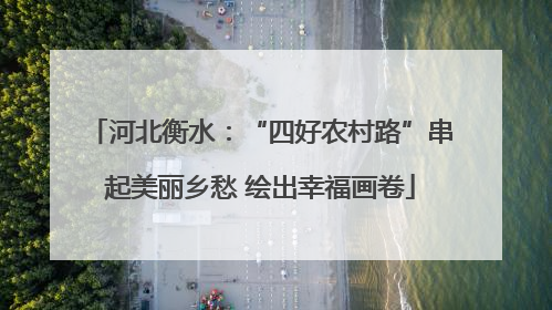 河北衡水：“四好农村路”串起美丽乡愁 绘出幸福画卷