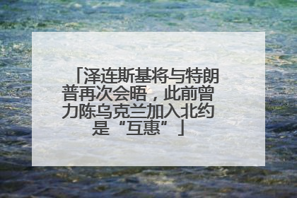 泽连斯基将与特朗普再次会晤，此前曾力陈乌克兰加入北约是“互惠”