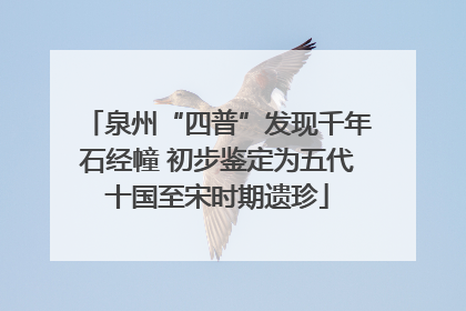 泉州“四普”发现千年石经幢 初步鉴定为五代十国至宋时期遗珍