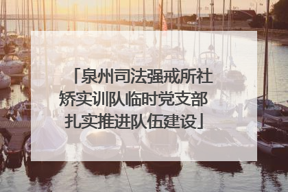 泉州司法强戒所社矫实训队临时党支部扎实推进队伍建设