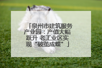 泉州市建筑服务产业园：产值大幅跃升 老工业区实现“破茧成蝶”