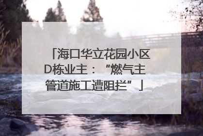 海口华立花园小区D栋业主：“燃气主管道施工遭阻拦”