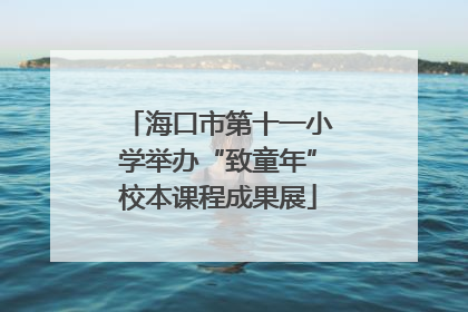 海口市第十一小学举办“致童年”校本课程成果展