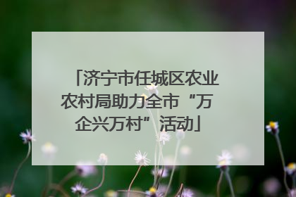 济宁市任城区农业农村局助力全市“万企兴万村”活动