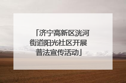 济宁高新区洸河街道阳光社区开展普法宣传活动