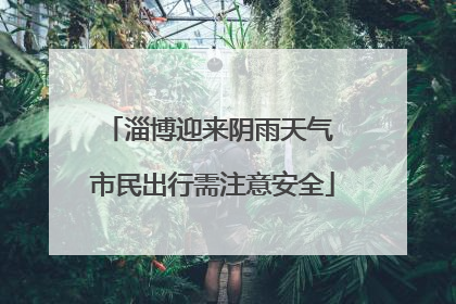 淄博迎来阴雨天气 市民出行需注意安全