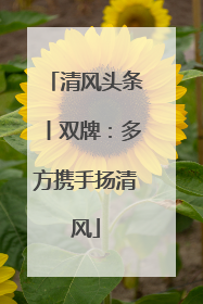 清风头条丨双牌：多方携手扬清风