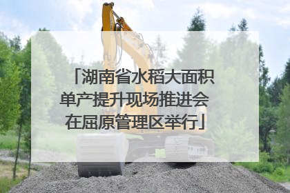 湖南省水稻大面积单产提升现场推进会在屈原管理区举行