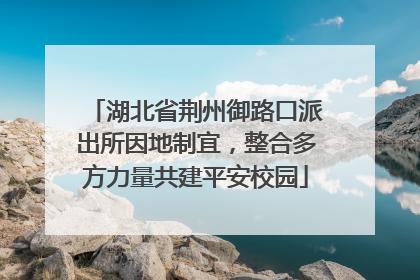 湖北省荆州御路口派出所因地制宜，整合多方力量共建平安校园