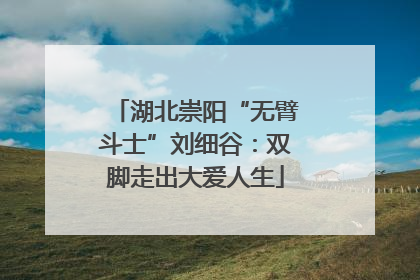 湖北崇阳“无臂斗士”刘细谷：双脚走出大爱人生