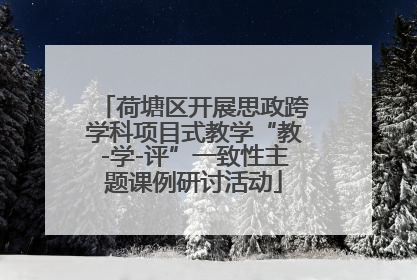荷塘区开展思政跨学科项目式教学“教-学-评”一致性主题课例研讨活动