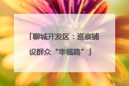 聊城开发区：巡察铺设群众“幸福路”