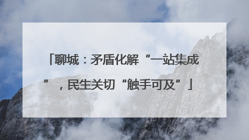 聊城：矛盾化解“一站集成”，民生关切“触手可及”