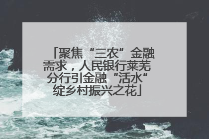 聚焦“三农”金融需求，人民银行莱芜分行引金融“活水”绽乡村振兴之花