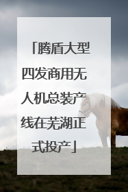 腾盾大型四发商用无人机总装产线在芜湖正式投产