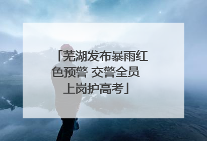 芜湖发布暴雨红色预警 交警全员上岗护高考