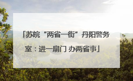 苏皖“两省一街”丹阳警务室：进一扇门 办两省事