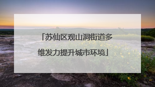 苏仙区观山洞街道多维发力提升城市环境