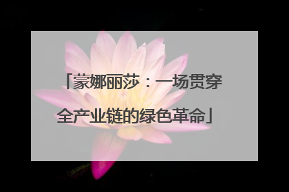 蒙娜丽莎：一场贯穿全产业链的绿色革命
