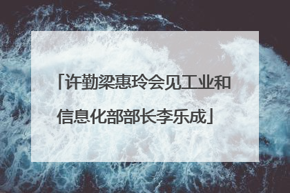 许勤梁惠玲会见工业和信息化部部长李乐成