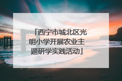 西宁市城北区光明小学开展农业主题研学实践活动