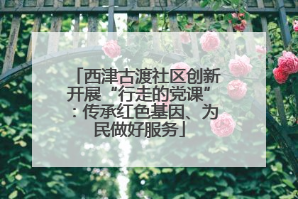西津古渡社区创新开展“行走的党课”：传承红色基因、为民做好服务